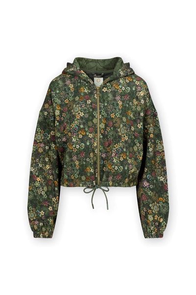 Jacke Cropped Tutti i Fiori Dunkelgrun