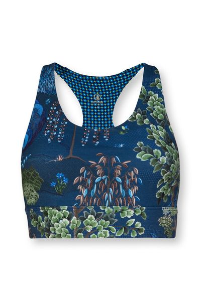 Sport Bra Japanese Garden Blue