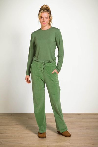 Britta Pantalon Velvet Vert 