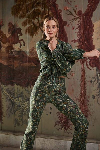 Jacke Cropped Tutti i Fiori Dunkelgrun