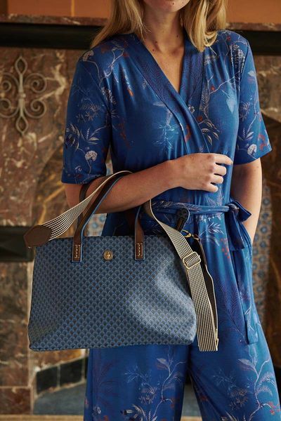 Petit sac shopping Suki en coloris bleu