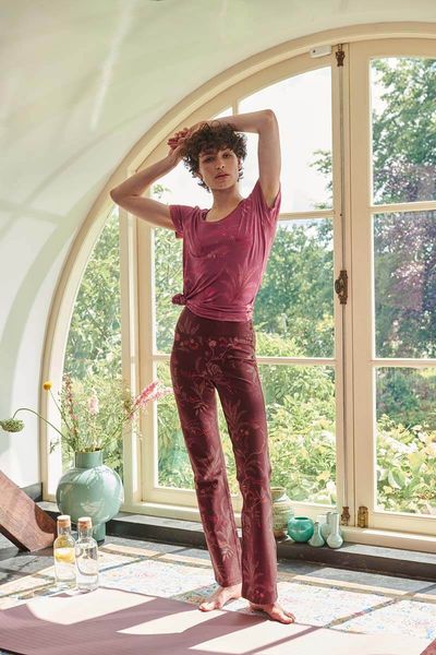Flared Sport Legging Long Isola Dark Red