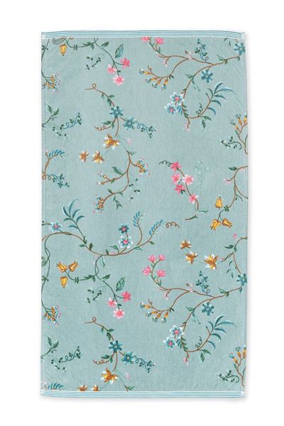 Badetuch Les Fleurs Blau 55x100 cm