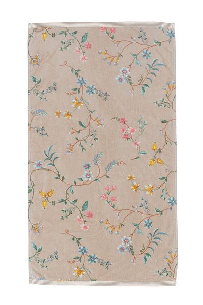 Bath Towel Les Fleurs Khaki 55x100 cm