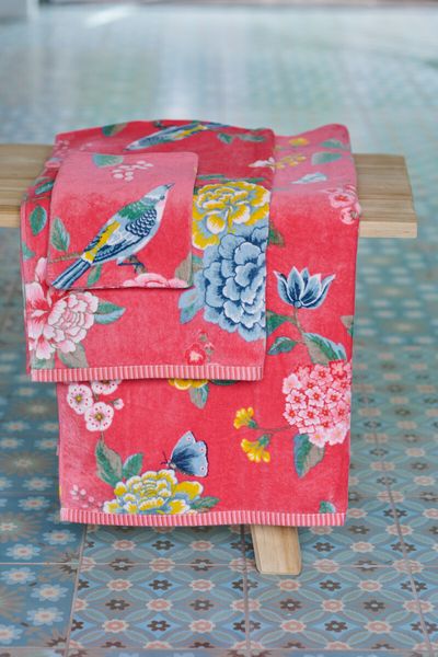 Gastendoek Set/3 Good Evening Koraal 30x50 cm