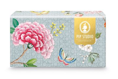 Blushing Birds Set/2 Cappuccino Kop & Schotel Blauw