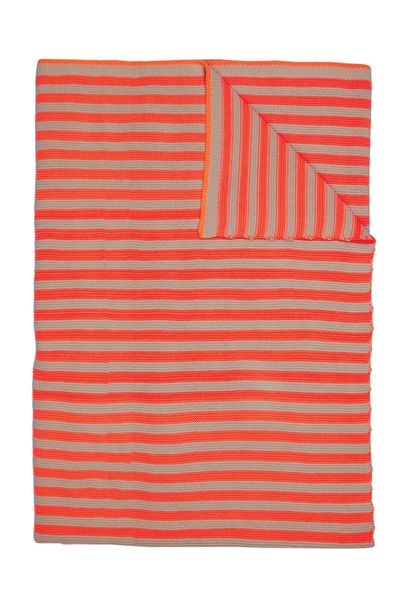 Throw Bonsoir Stripe Oranje