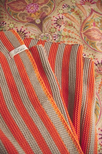 Throw Bonsoir Stripe Oranje