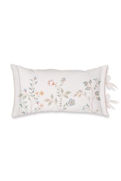 Rechteckige Zierkissen Campo de Flores Gebrochen Weiss