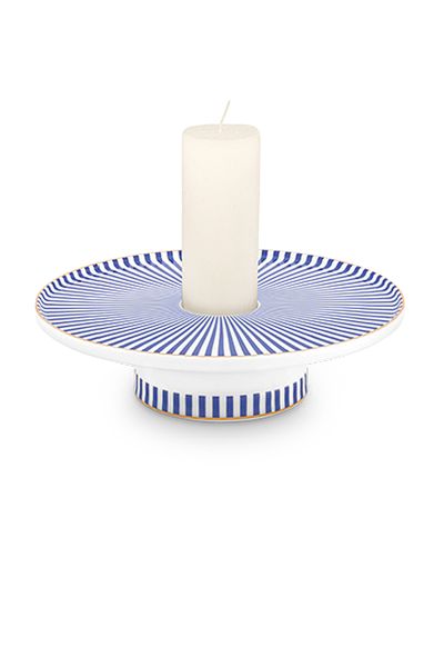 Royal Stripes Kaarshouder Blauw 13 cm 