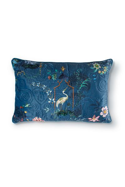 Cushion Rectangle Chinese Porcelain Blue