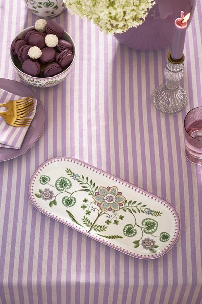 Lily & Lotus Cake Tray Rectangular Lilac