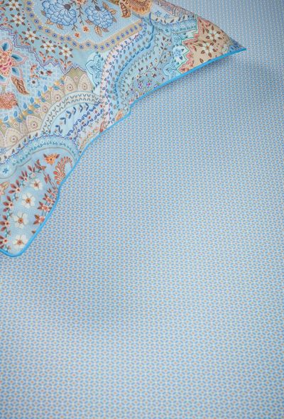 Drap-Housse Cross Stitch Gris/Bleu