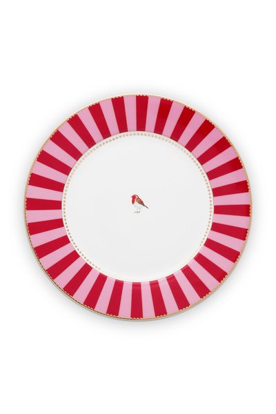 Love Birds Dinerbord Rood/Roze 26,5 cm