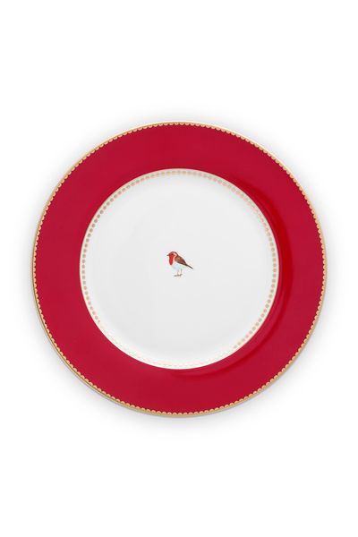 Love Birds Dinerbord Rood 26,5 cm