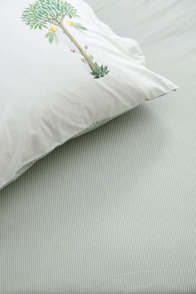 Fitted Sheet Duo Stripe Green