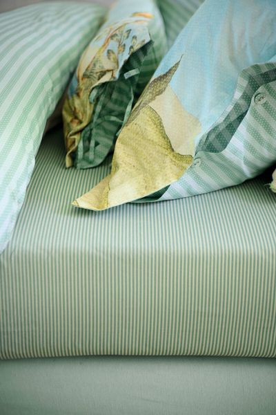 Fitted Sheet Duo Stripe Khaki