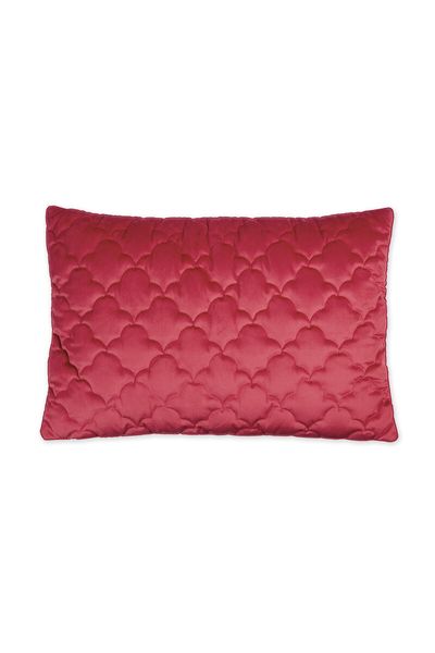 Cushion Quilted Velvet Fall in Leaf Pink