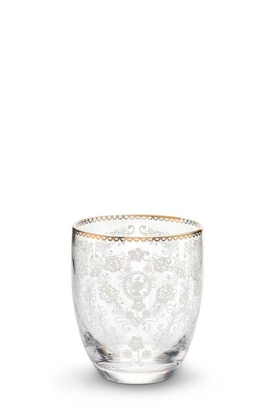 Floral water glass