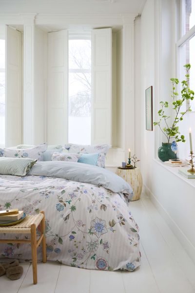 Duvet Cover Set Flores Bailando Off-White