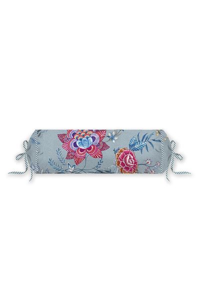 Neck Roll Flower Festival Blau