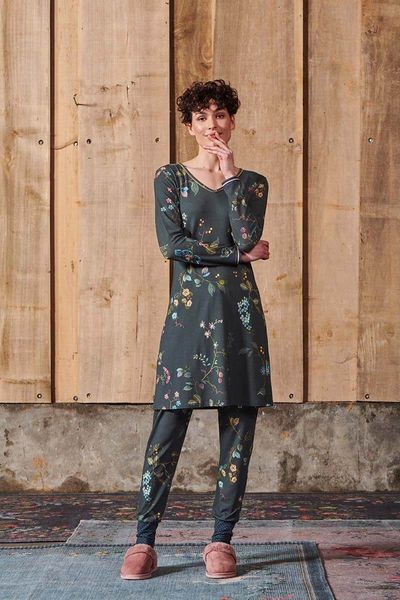 Lange Hose Kawai Flower Dunkelblau