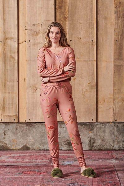 Trousers Long Kawai Flower Pink