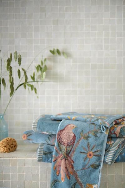 Grande Serviette de Bain Secret Garden Bleu 70x140