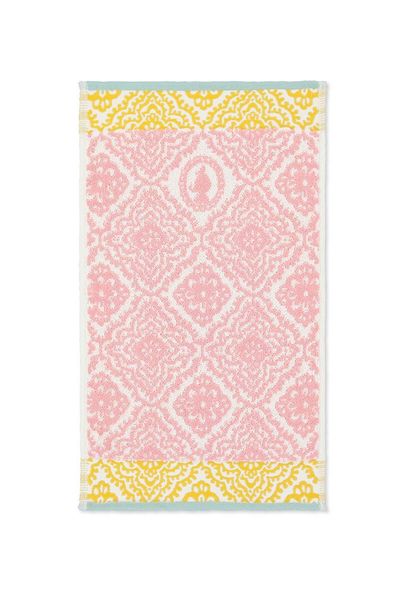 Gästehandtuch Jacquard Check rosa 30x50 cm