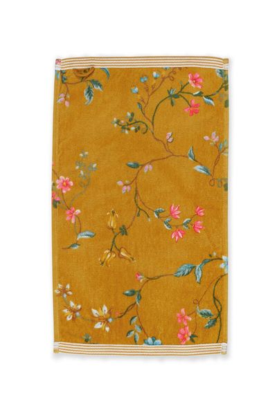 Gastendoek Les Fleurs Geel 30x50 cm