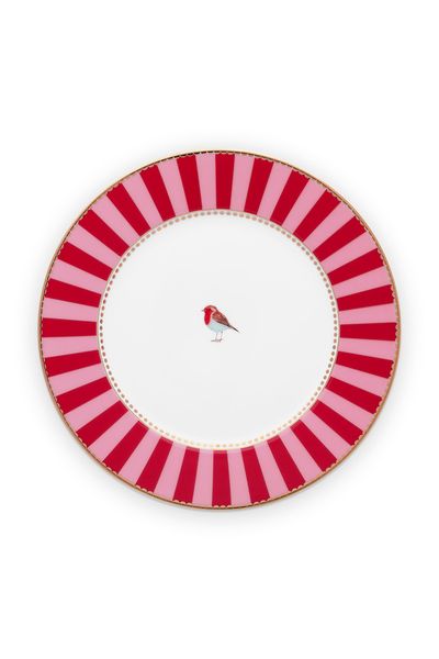 Love Birds Pastry Plate Red/Pink 17 cm