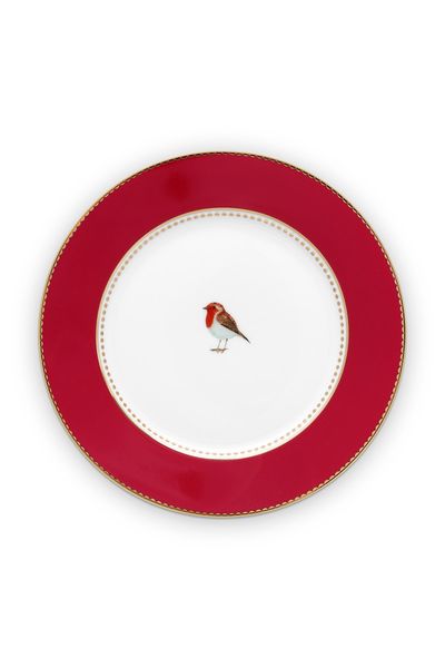 Love Birds Gebaksbord Rood 17 cm