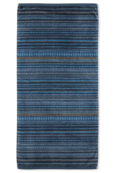 Große Handtuch Geometric Print Dunkelblau 70x140cm