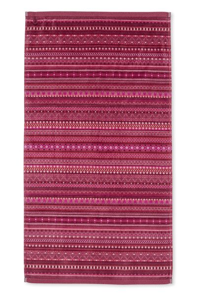 Serviettes de Bain Geometric Print Rose Foncé 55x100cm