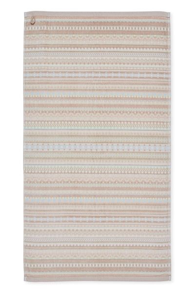 Serviettes de Bain Geometric Print Sable 55x100cm