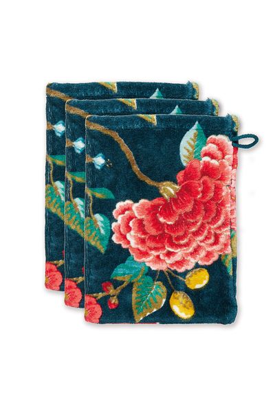 Waschlappen Set/3 Good Evening Dunkelblau 16x22 cm