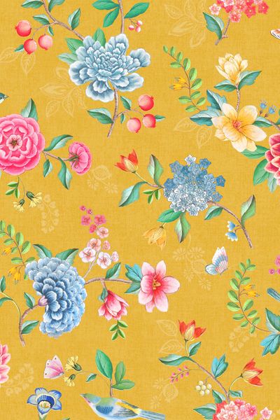 Pip Studio Good Evening Vinyl Wallpaper Yellow