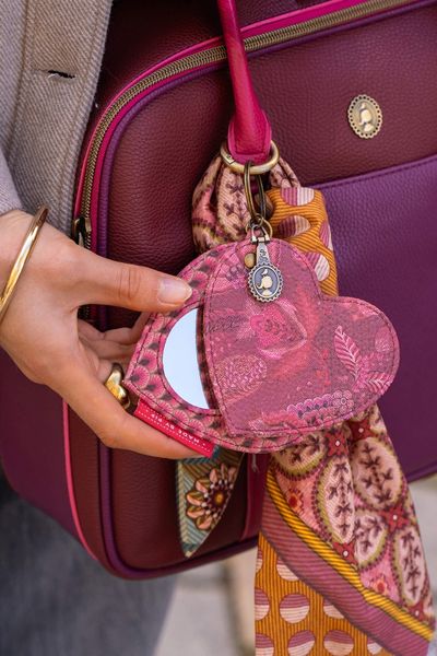 Spiegel-Schlüsselanhänger Kyoto Festival Dunkelrosa