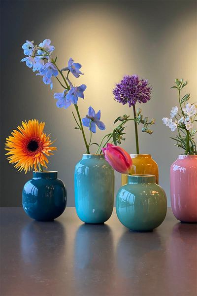 Oval Mini Vase Blue 14 cm