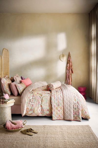 Quilt Jabali Flower Koralle