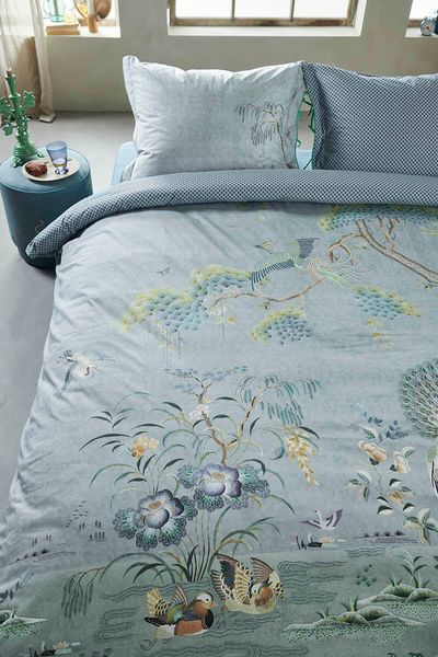Kussensloop Japonica Blauw