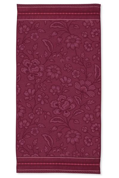 Große Handtuch Jasmin Jacquard Dunkelrosa 70x140cm
