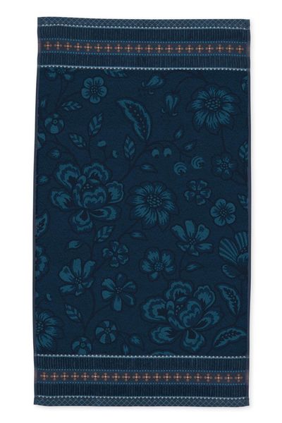 Badetuch Jasmin Jacquard Dunkelblau 55x100cm