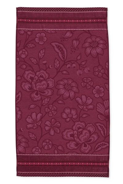 Badetuch Jasmin Jacquard Dunkelrosa 55x100cm