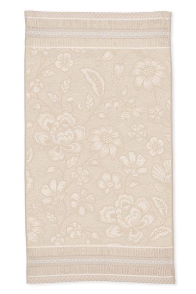 Badetuch Jasmin Jacquard Sand 55x100cm