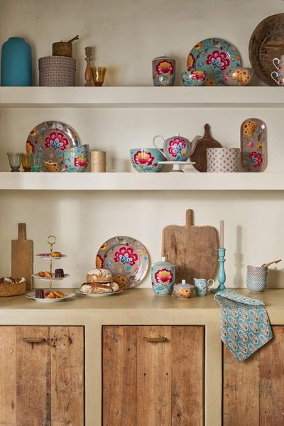 Theepot Groot Blooming Tales Fantasy Khaki/Blauw 1.6ltr