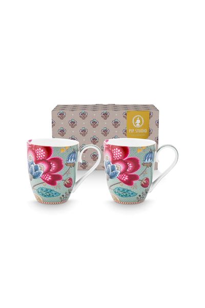 Set/2 Mugs Blooming Tales Fantasy Blue 450ml