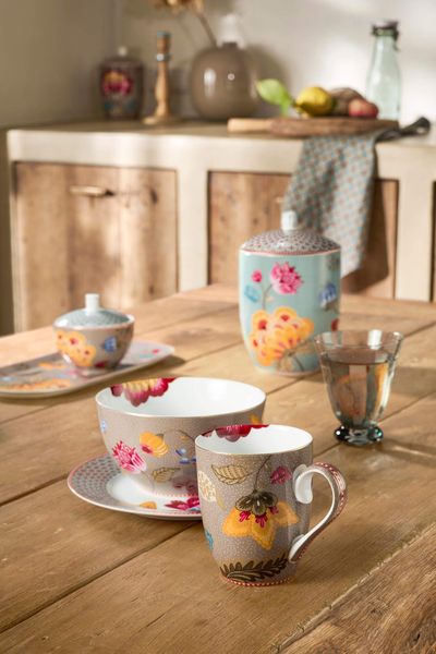 Set/3 Ontbijtset Blooming Tales Fantasy Khaki