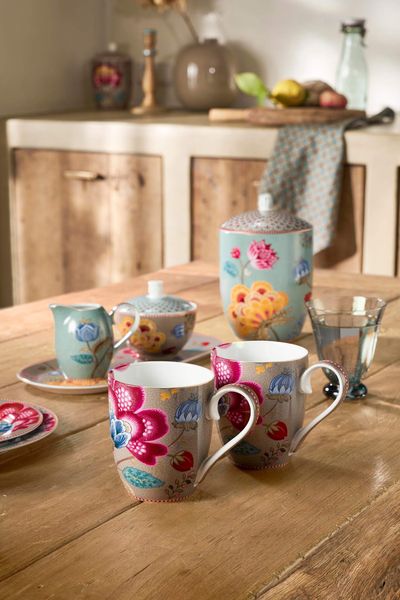 Set/2 Mokken Blooming Tales Fantasy Khaki 450ml