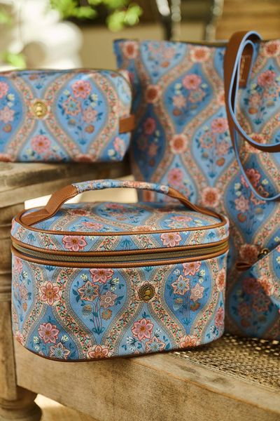 Beauty Case Cleo Ornamento Blauw